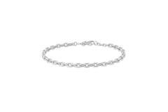  Voque Maven - Schakelarmbanden - Zilver / Gerodineerd - 18,5cm